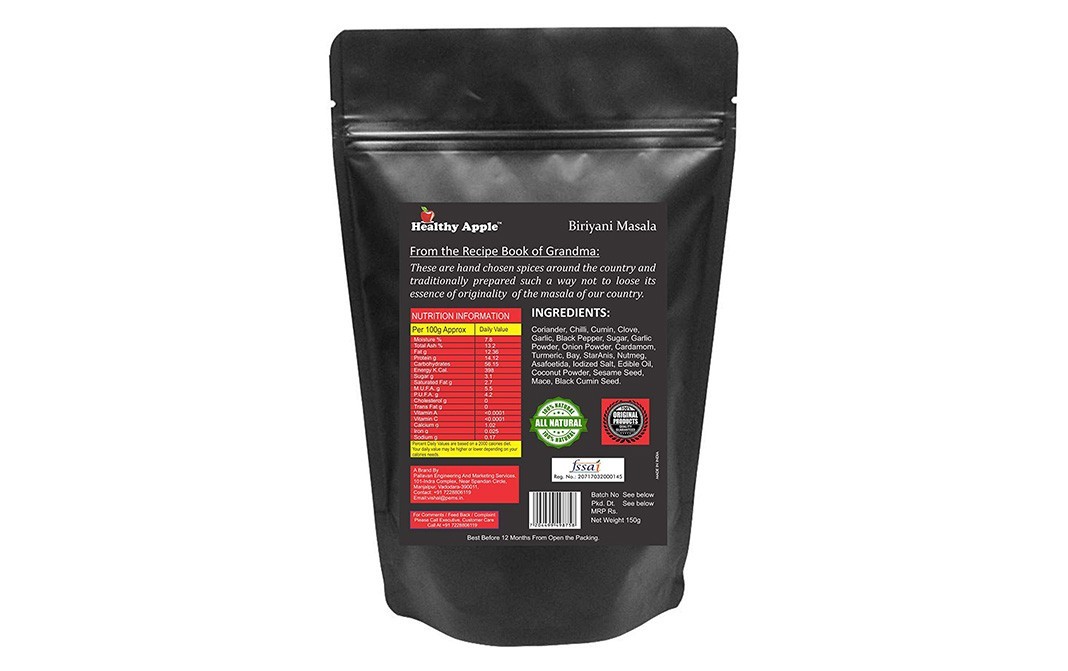 Healthy Apple Biriyani Masala    Pack  150 grams